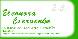 eleonora cservenka business card